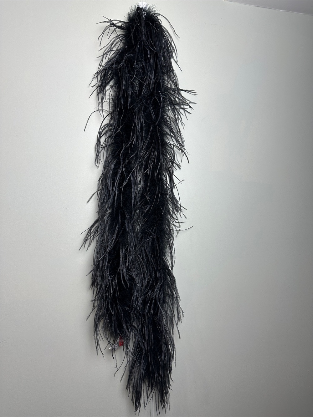 Ostrich feather boa genuine diva formal luxury black